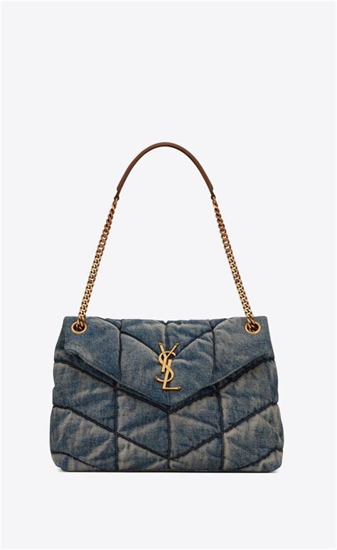 ysl puffer chain bag|ysl denim puffer.